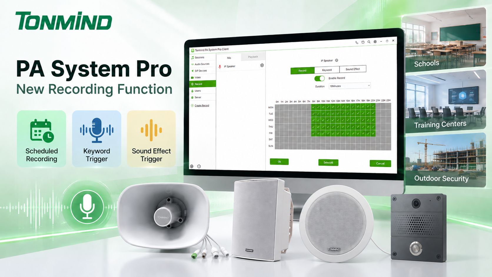 Tonmind PA System Pro fügt intelligente Aufnahmefunktion mit mehreren Auslösemodi hinzu