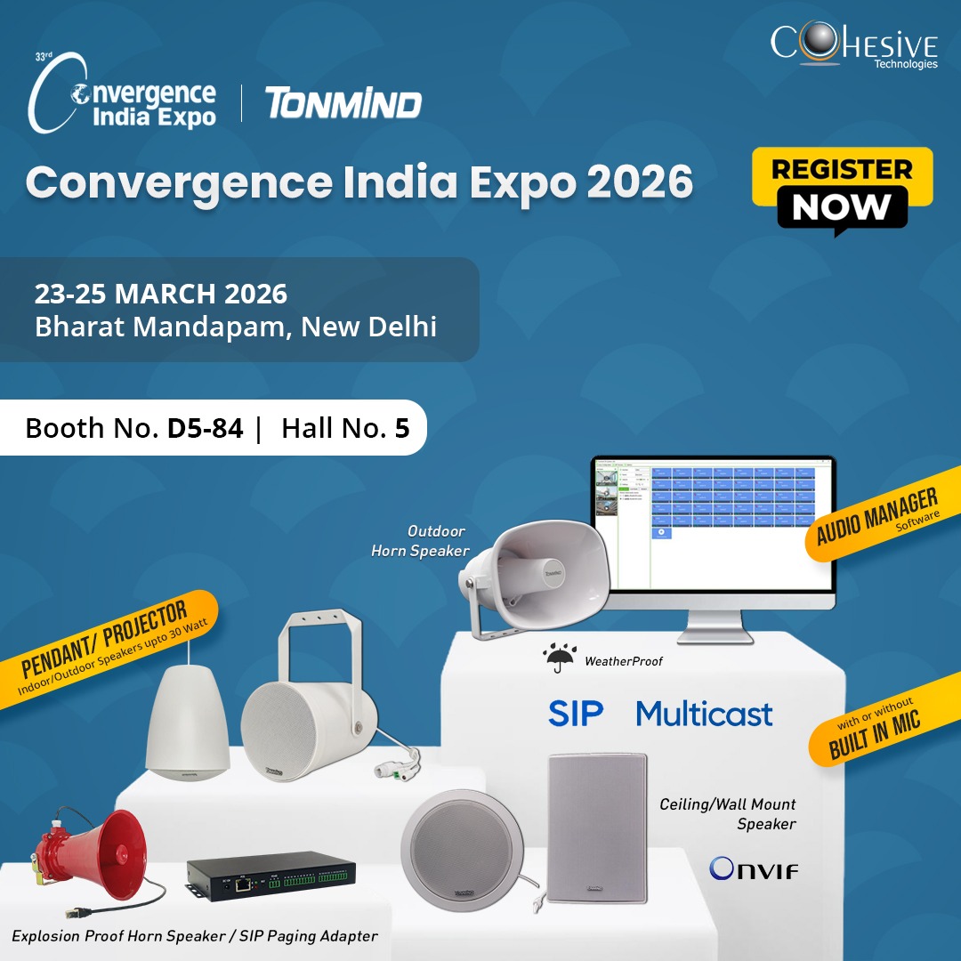 Entdecken Sie die IP-Audiolösungen von TONMIND auf der Convergence India 2026 mit Cohesive Technologies.